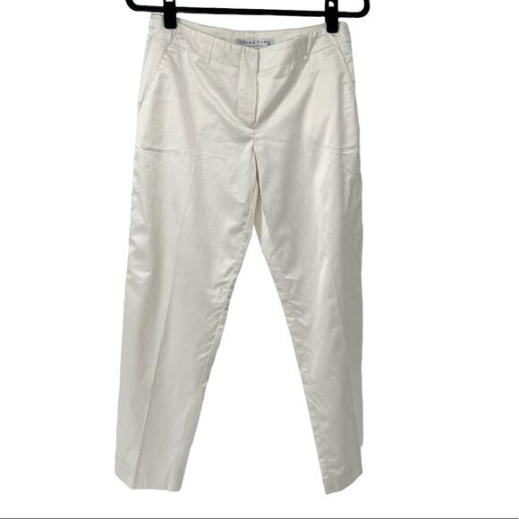 Trina Turk Shiny White Career‎ Trouser Lined Pants - Picture 1 of 8